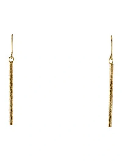 Pre-owned Earrings 14k Bar Drop  In Multi