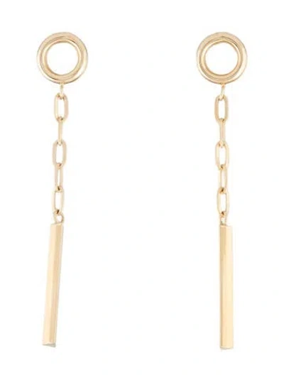Pre-owned Earrings 14k Bar Drop  In Multi