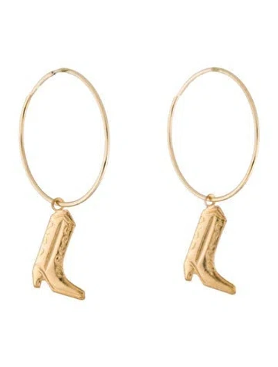 Pre-owned Earrings 14k Boot Drop  In Multi