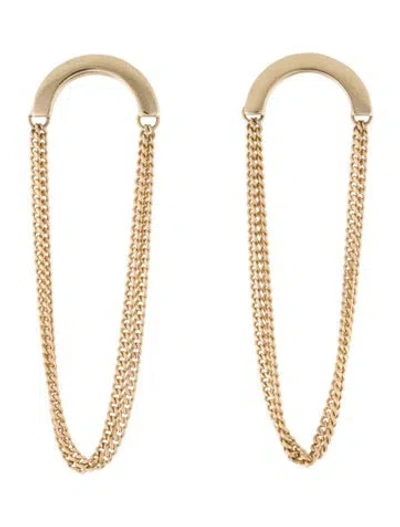 Pre-owned Earrings 14k Chain Drop  In Multi