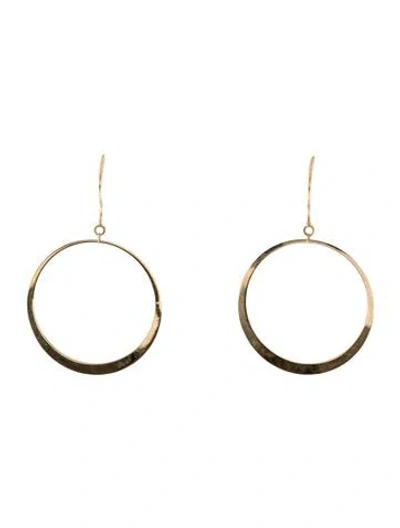 Pre-owned Earrings 14k Circle Drop  In Multi