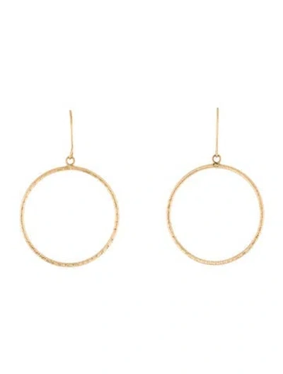 Pre-owned Earrings 14k Circle Drop  In Multi