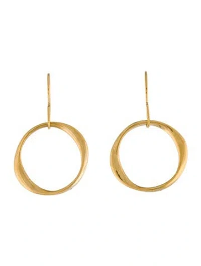 Pre-owned Earrings 14k Circle Drop  In Multi