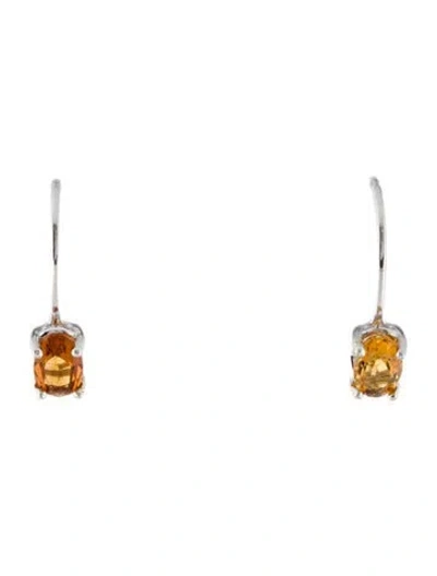 Pre-owned Earrings 14k Citrine Drop  In Multi