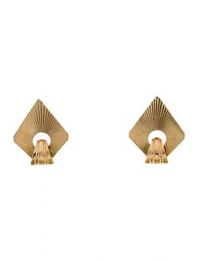 Pre-owned Earrings 14k Clip-on  In Multi