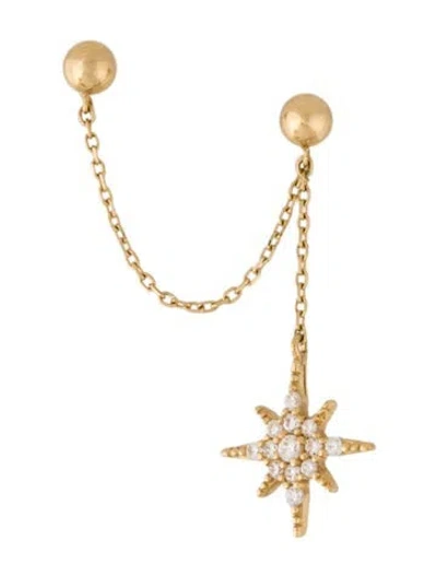 Pre-owned Earrings 14k Cubic Zirconia Multi Drop Stud
