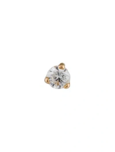 Pre-owned Earrings 14k Cubic Zirconia Single Stud Earring In Multi