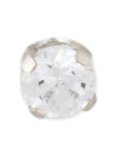 Pre-owned Earrings 14k Cubic Zirconia Single Stud Earring In Multi