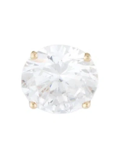 Pre-owned Earrings 14k Cubic Zirconia Single Stud Earring In Multi