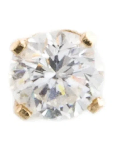 Pre-owned Earrings 14k Cubic Zirconia Single Stud Earring In Multi