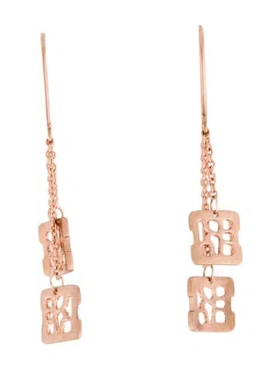 Pre-owned Earrings 14k Cutout Drop  In Multi