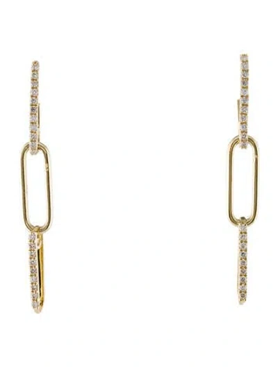 Pre-owned Earrings 14k Diamond Chandelier Drop  In Multi