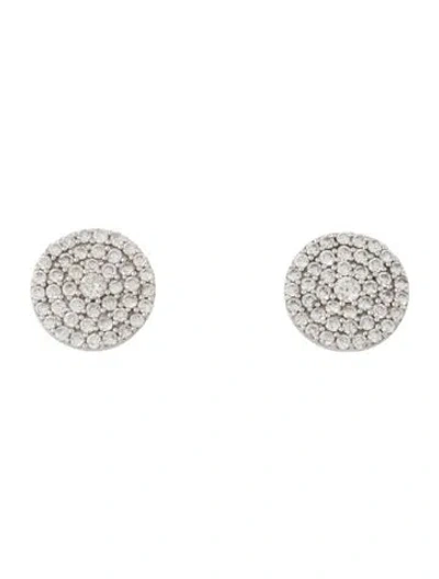 Pre-owned Earrings 14k Diamond Cluster Stud  In Multi