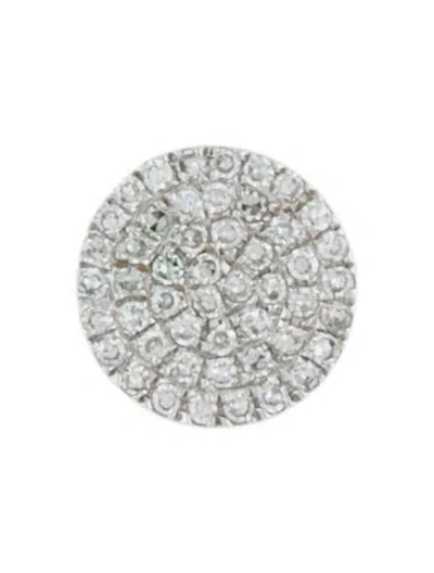 Pre-owned Earrings 14k Diamond Disc Stud Earring In Multi