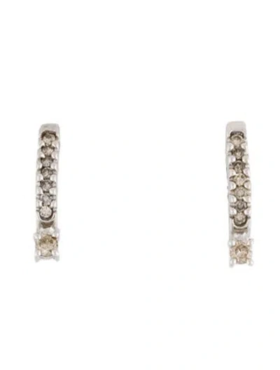 Pre-owned Earrings 14k Diamond Drop Earclips In Multi
