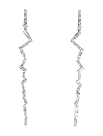 Pre-owned Earrings 14k Diamond Drop Earring In Multi