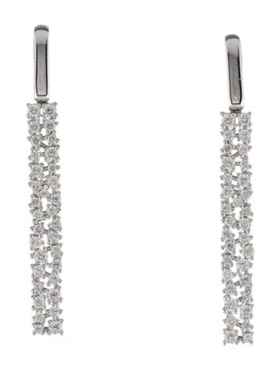 Pre-owned Earrings 14k Diamond Drop  In Multi