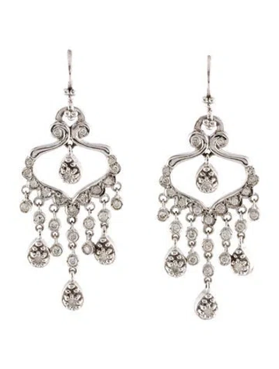 Pre-owned Earrings 14k Diamond Drop  In Multi