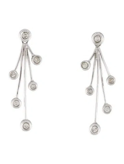 Pre-owned Earrings 14k Diamond Drop  In Multi