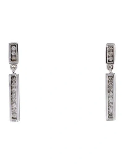Pre-owned Earrings 14k Diamond Drop  In Multi