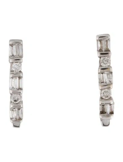 Pre-owned Earrings 14k Diamond Drop  In Multi