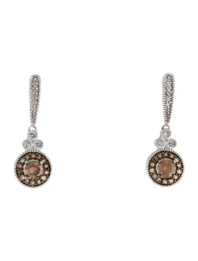 Pre-owned Earrings 14k Diamond Drop  In Multi