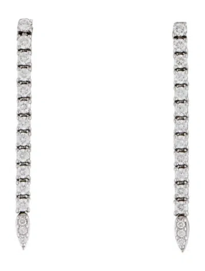 Pre-owned Earrings 14k Diamond Drop  In Multi