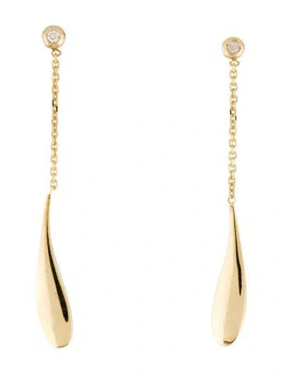 Pre-owned Earrings 14k Diamond Drop  In Multi