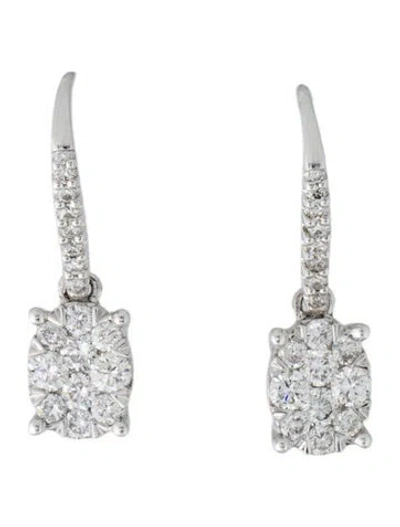 Pre-owned Earrings 14k Diamond Drop  In Multi