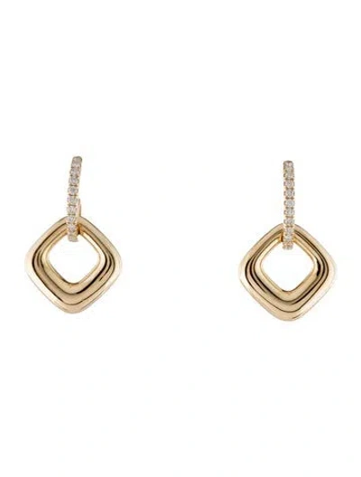 Pre-owned Earrings 14k Diamond Drop  In Multi