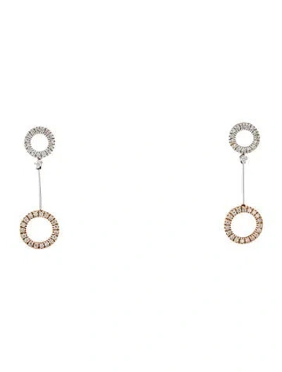 Pre-owned Earrings 14k Diamond Drop  In Multi