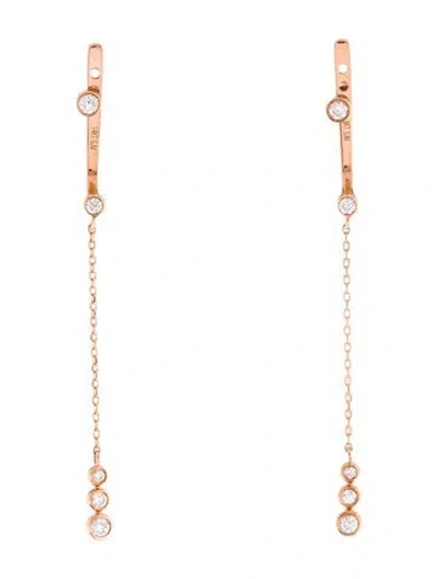Pre-owned Earrings 14k Diamond Drop  In Multi