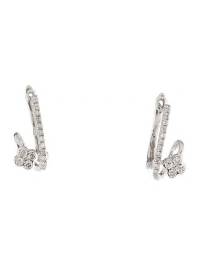 Pre-owned Earrings 14k Diamond Drop  In Multi