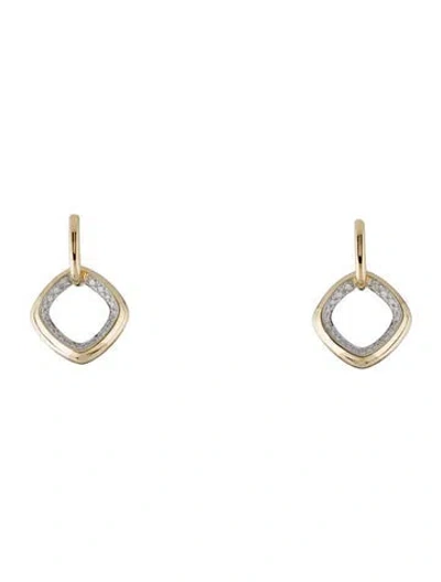 Pre-owned Earrings 14k Diamond Drop  In Multi