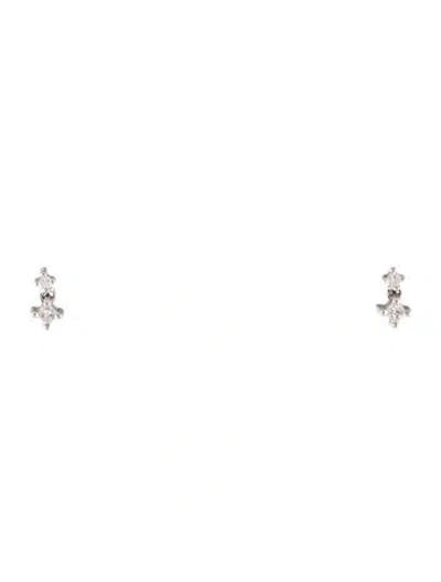 Pre-owned Earrings 14k Diamond Drop  In Multi