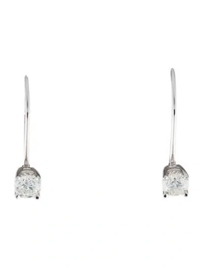 Pre-owned Earrings 14k Diamond Drop  In Multi