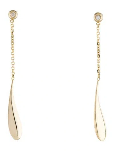 Pre-owned Earrings 14k Diamond Drop  In Multi
