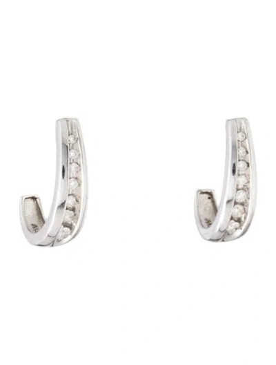 Pre-owned Earrings 14k Diamond Drop  In Multi