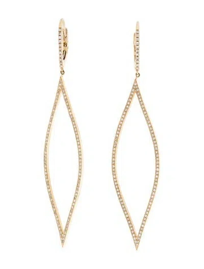 Pre-owned Earrings 14k Diamond Drop  In Multi