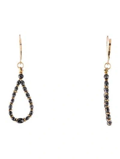 Pre-owned Earrings 14k Diamond Drop  In Multi
