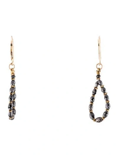 Pre-owned Earrings 14k Diamond Drop  In Multi