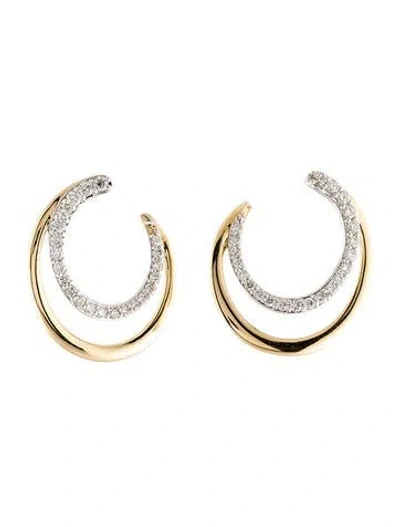 Pre-owned Earrings 14k Diamond Drop  In Multi