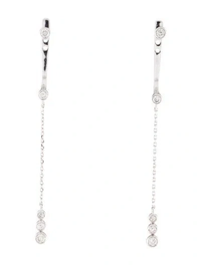 Pre-owned Earrings 14k Diamond Drop  In Multi