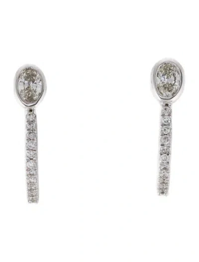 Pre-owned Earrings 14k Diamond Drop  In Multi
