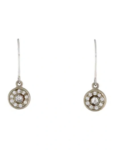 Pre-owned Earrings 14k Diamond Drop  In Multi
