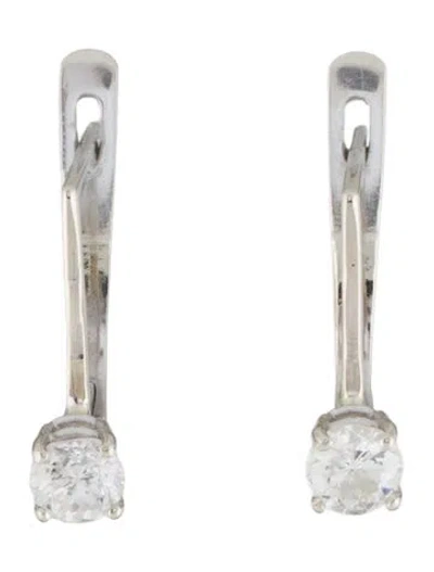 Pre-owned Earrings 14k Diamond Drop  In Multi
