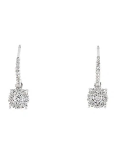 Pre-owned Earrings 14k Diamond Drop  In Multi