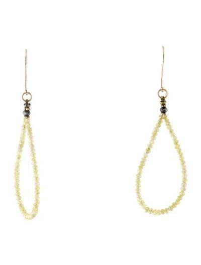 Pre-owned Earrings 14k Diamond Drop  In Multi