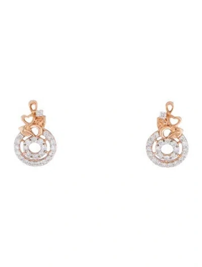 Pre-owned Earrings 14k Diamond Drop  In Multi