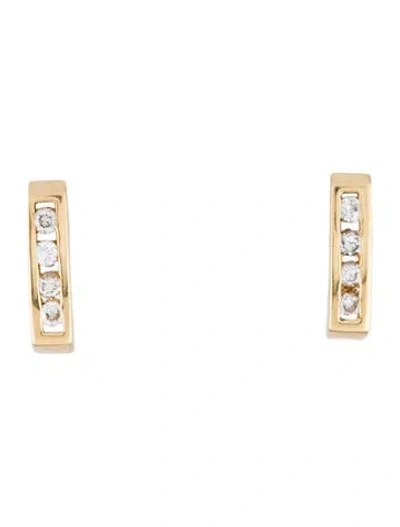 Pre-owned Earrings 14k Diamond Drop  In Multi